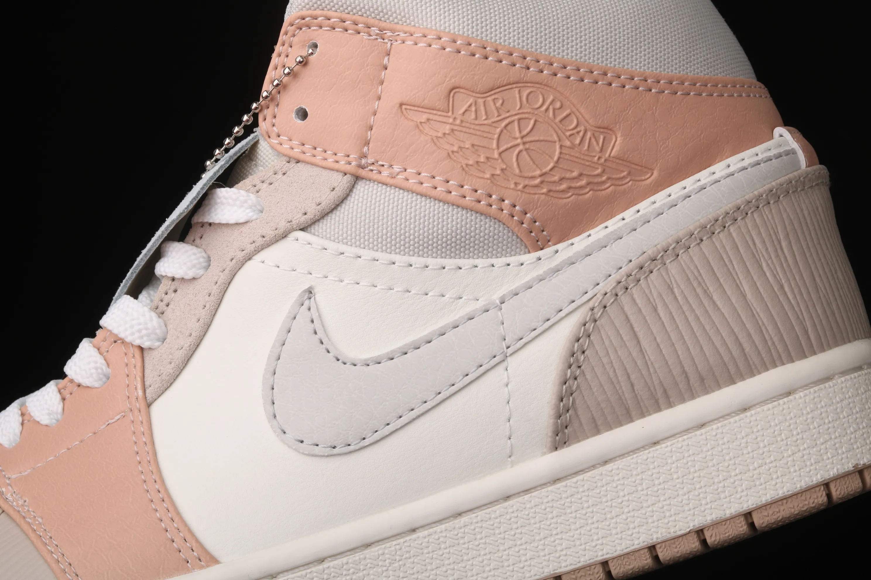 All categories Air Jordan Jordan series basketball shoes Air Jordan 1 Mid Air Jordan 1 Mid AJ1 Joe 1 Khaki Milan light gray beige stitching milky white mid-top CV3044-100